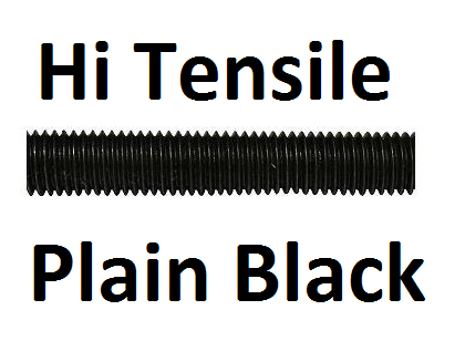 Plain Black Imperial High Tensile Threaded Rod